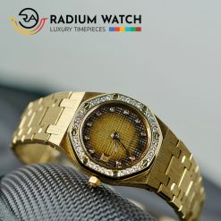 AP Royal Oak Lady Full Gold Diamond 25mm