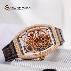 Franck Muller V32 Rose Skeleton Diamonds